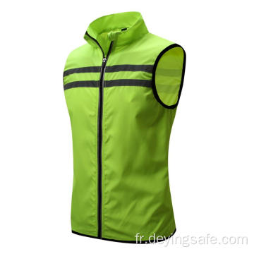 Gilet de cyclisme de sécurité réfléchissant pour hommes